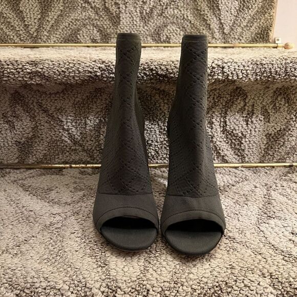 $1095 Gianvito Rossi Open Toe Stretch Knit Stiletto Heel Booties 38.5 or 8.5 - Picture 7 of 11